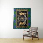 Oliphant Clan Badge & Motto w/Lions Wandkleed (In situ)