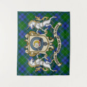 Oliphant Clan Badge & Unicorns w/Tartan Wandkleed (Voorkant)