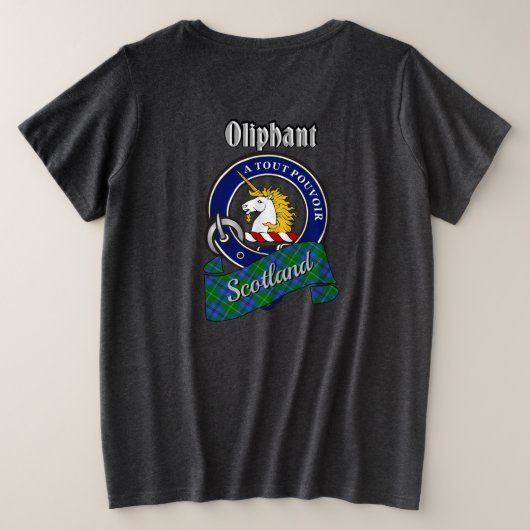 Oliphant Clan Badge Women's Back Grote Maat T-shirt (Design achterkant)