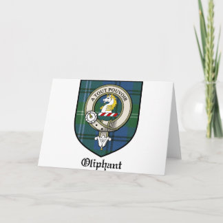 Oliphant Clan Crest Badge Tartan Kaart