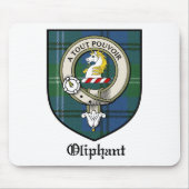 Oliphant Clan Crest Badge Tartan Muismat (Voorkant)