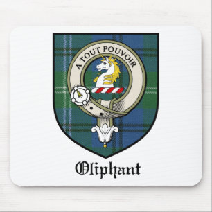 Oliphant Clan Crest Badge Tartan Muismat