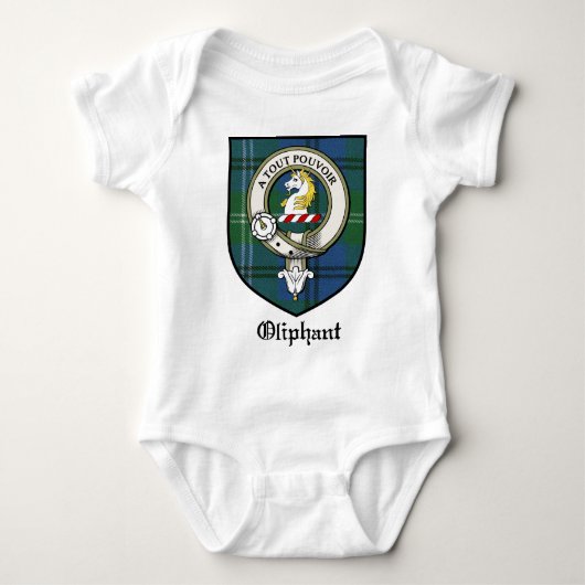 Oliphant Clan Crest Badge Tartan Romper (Voorkant)