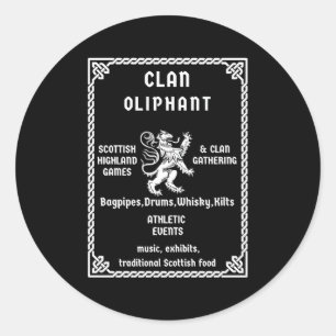 Oliphant Schotse Clan Afstammeling Ronde Sticker