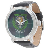 Oliphant Schotse Clan Tartan & Crest Horloge (Gekanteld)