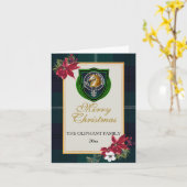 Oliphant Schotse Clan Tartan & Crest Kaart (Gele Bloem)