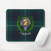 Oliphant Schotse Clan Tartan en Crest Muismat (Met muis)