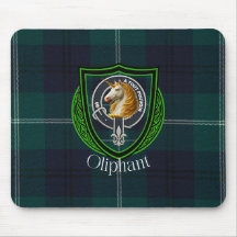 Oliphant Schotse Clan Tartan en Crest 