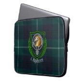 Oliphant Schotse Clan Tartan en Wapenembleem Laptop Sleeve (Voorkant Links)