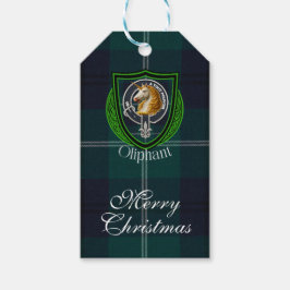 Oliphant Schotse Clan Tartan & Wapen Cadeaulabel