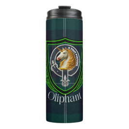 Oliphant Schotse Clan Tartan & Wapenembleem Thermosbeker