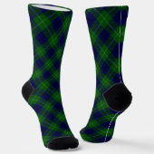 Oliphant tartan blauw groen geruit sokken (Gebogen)
