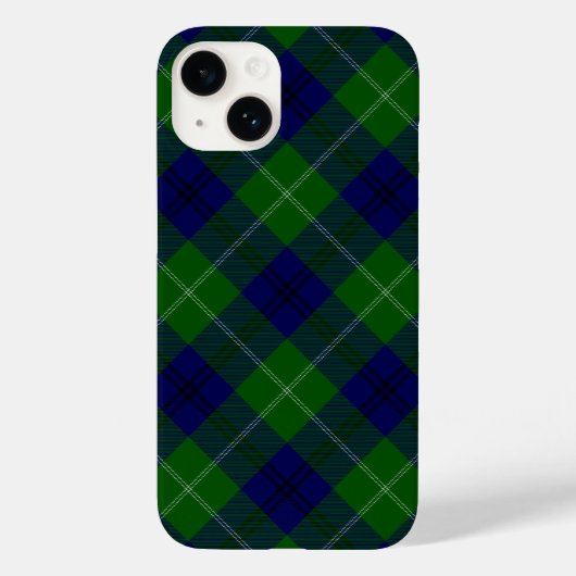 Oliphant tartan blauw groen ruit Case-Mate iPhone case (Achterkant)