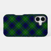 Oliphant tartan blauw groen ruit iPhone 16 hoesje (Achterkant horizontaal)