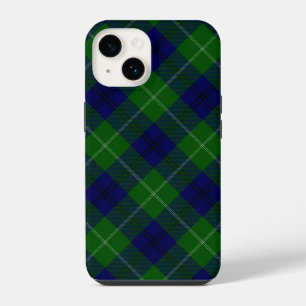 Oliphant tartan blauw groen ruit iPhone 14 hoesje