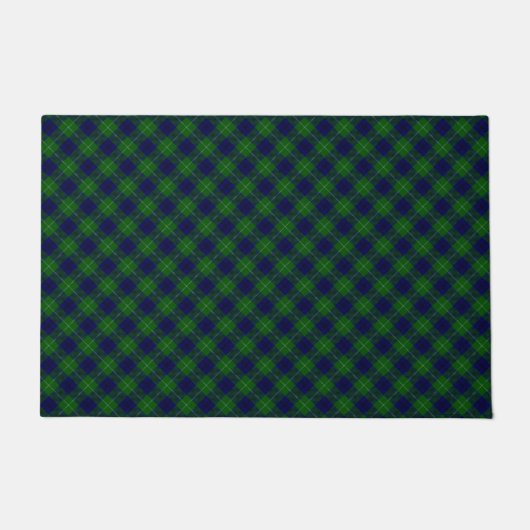 Oliphant tartan blue green plaid deurmat (Voorkant)