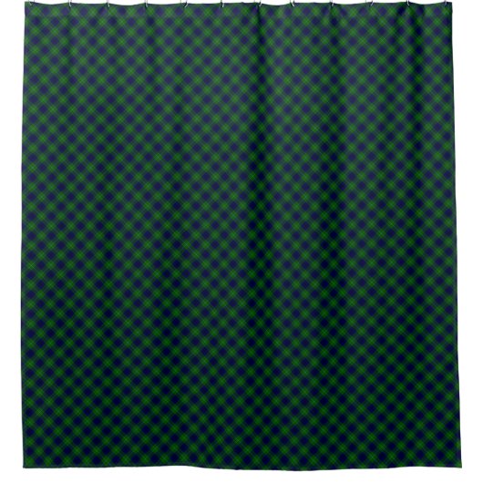 Oliphant tartan blue green plaid douchegordijn (Voorkant)