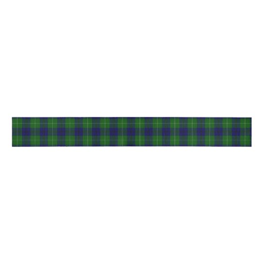 Oliphant tartan blue green plaid grosgrain lint (Voorkant)