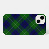 Oliphant tartan blue green plaid iPhone hoesje (Achterkant horizontaal)