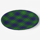 Oliphant tartan blue green plaid papieren bordje (Gekanteld)