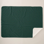 Oliphant tartan blue green plaid sherpa deken (Voorkant (horizontaal))