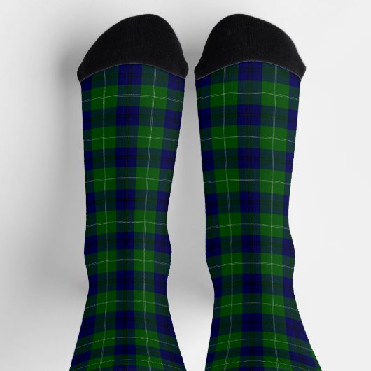Oliphant tartan blue green plaid sokken (Top)