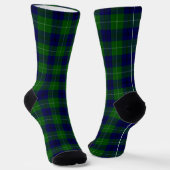 Oliphant tartan blue green plaid sokken (Gebogen)