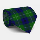 Oliphant tartan blue green plaid stropdas (Opgerold)