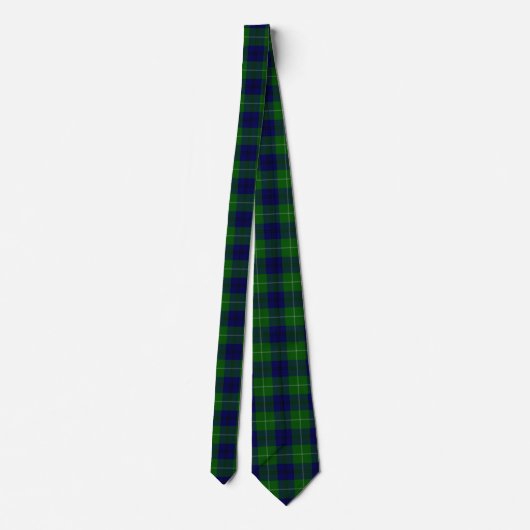 Oliphant tartan blue green plaid stropdas (Achterkant)