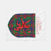 Oliphant Tartan Scottish Play Lion Rampant Fleece Deken (Voorkant (Horizontaal))