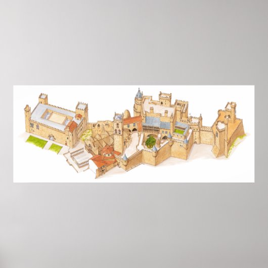 Olite Castle. Navarra Spanje Poster (Voorkant)
