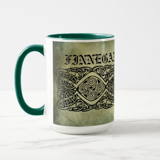 olitische ierse achternaam heilige symbolen mok (Links)