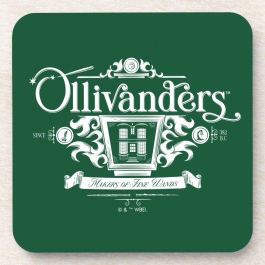 OLIVANDERS™ Makers van fijne toverstokken Bier Onderzetter (Voorkant)