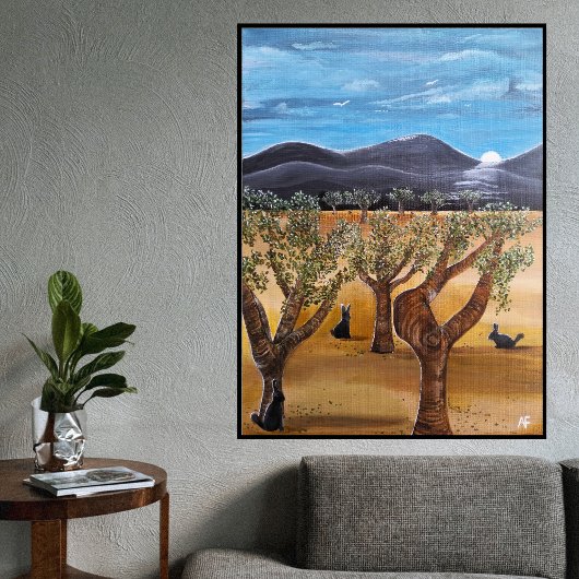 Olivar de Noche Schilderij van Alfred Fox Canvas Afdruk