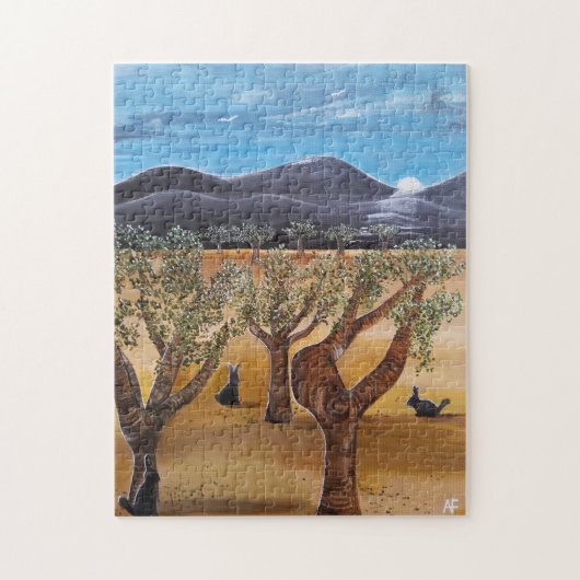 Olivar de Noche Schilderij van Alfred Fox Legpuzzel (Verticaal)
