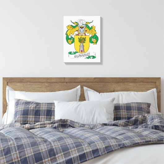 Olivares Family Crest Canvas Afdruk (Insitu (Slaapkamer))