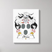 Olivas Family Crest Canvas Afdruk (Voorkant)