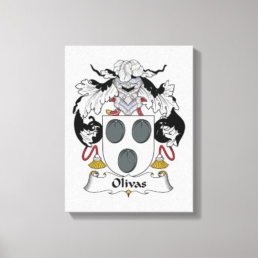 Olivas Family Crest Canvas Afdruk (Voorkant)
