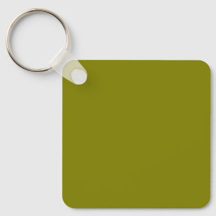 Olive 808000 Solid Color Design Sleutelhanger