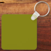 Olive 808000 Solid Color Design Sleutelhanger (Achterkant)
