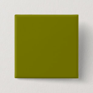 Olive 808000 Solid Color Design Vierkante Button 5,1 Cm