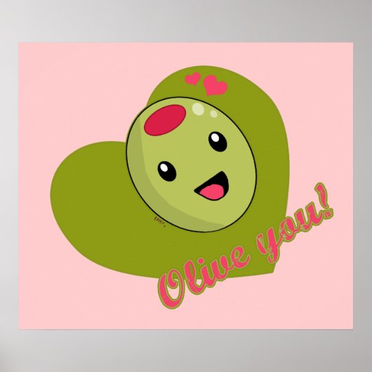 Olive afdrukken poster (Voorkant)