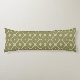 Olive and cream Boho Geometric Throw Pillow Lichaamskussen