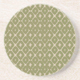 Olive and cream Boho Geometric Throw Pillow Zandsteen Onderzetter