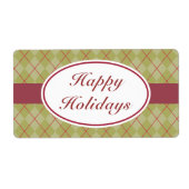 Olive Argyle-kerstlabels Etiket (Voorkant)