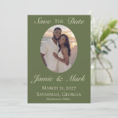 Olive & Beige Save the Date (Staand voorkant)