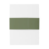 Olive & Beige Uitnodiging Uitnodigingen Wikkel (Achterkant Voorbeeld)