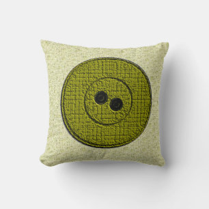 Olive Big Button Kussen