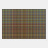 Olive Blue Orange Plaid Tartan Inpakpapier Vel (Voorkant)