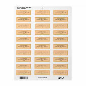 OLIVE BORDED PEACH Retour Adres Label (Full Sheet)